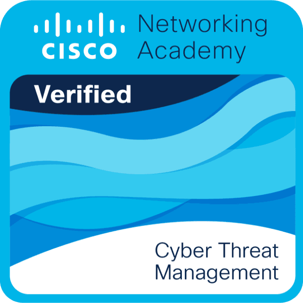 Cisco Networking Academy Cyber Threat Management badge